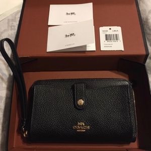 Coach Black Phone Wallet